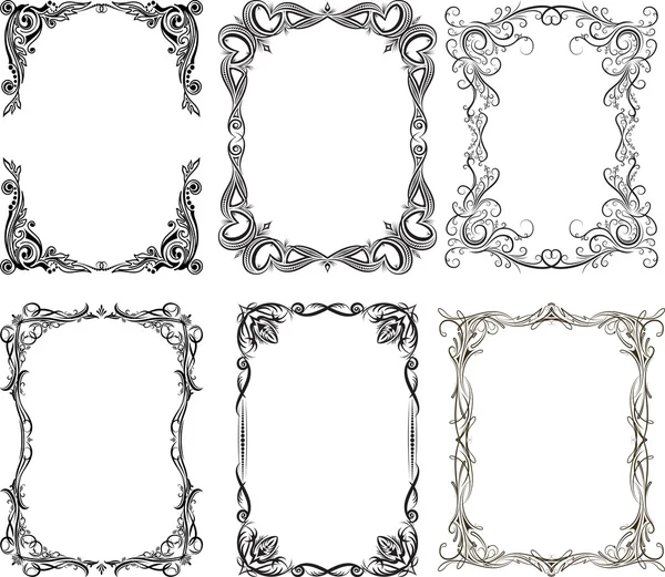 6 vector frames — Stock Vector