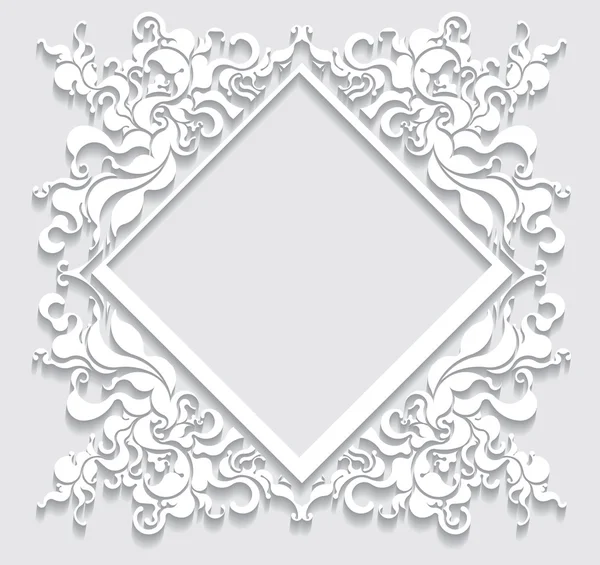 Decorative frame with shadow — Stock Vector