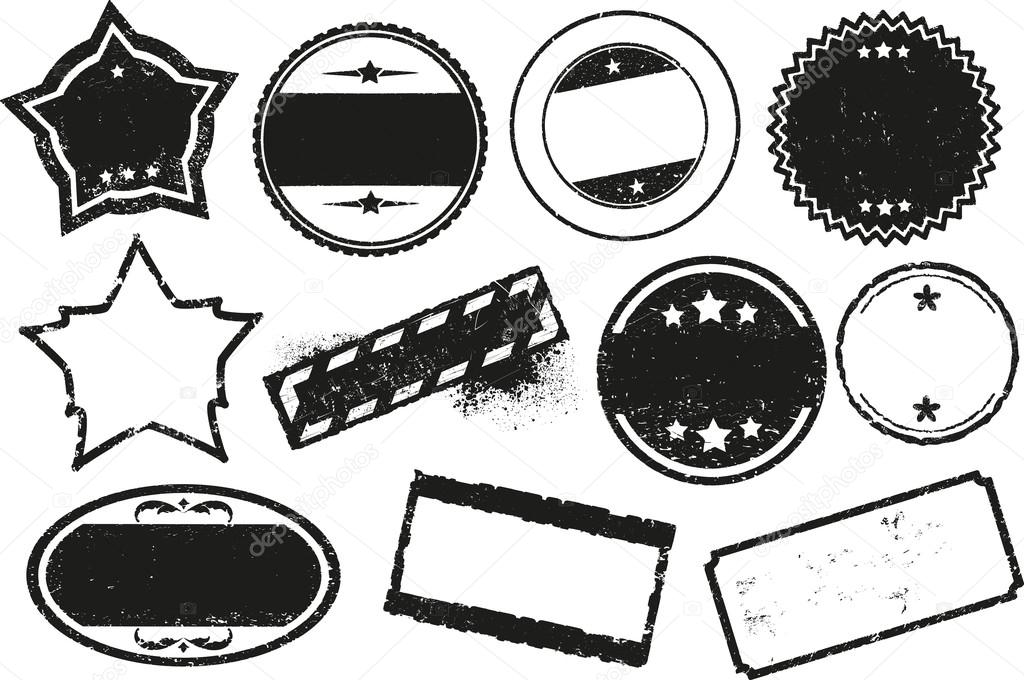 Grunge rubber stamps templates