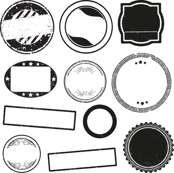 Big set of templates for rubber stamps — Stock Vector