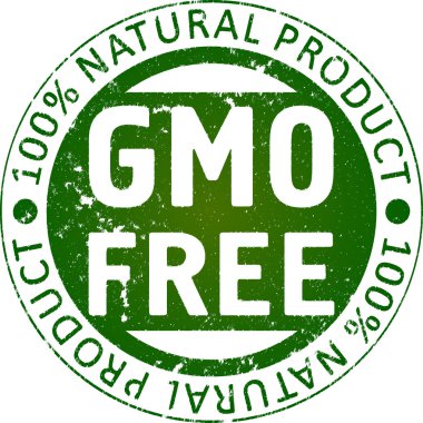 GMO free rubber stamp. clipart