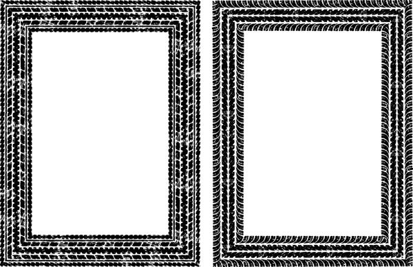 Paar van frames in band sporen stijl — Stockvector