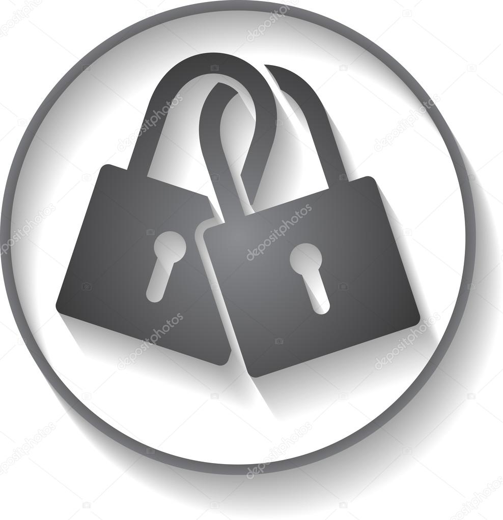 Pair closed locks icon