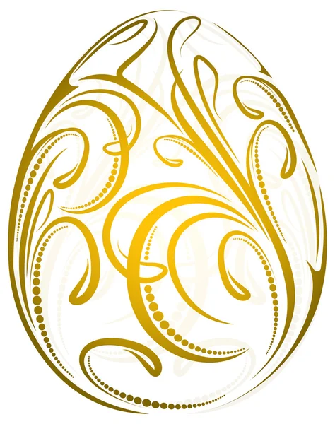 Πασχαλινό αυγό με χρυσό μοτίβο — Διανυσματικό Αρχείο