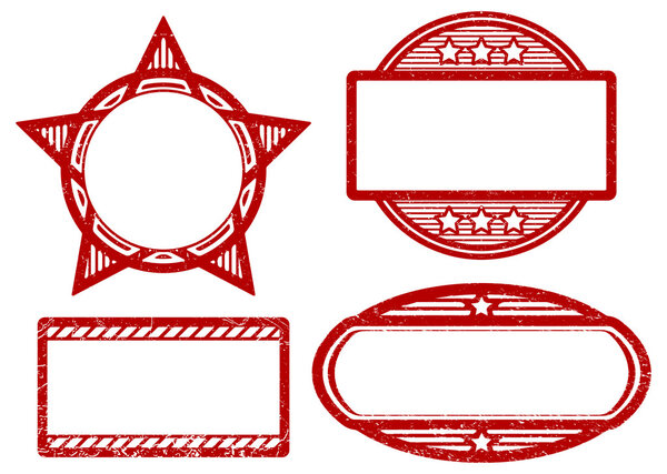 4 rubber stamps templates