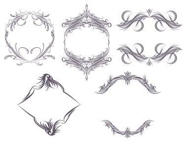 5 dekoratif alışılmadık kare kümesi.