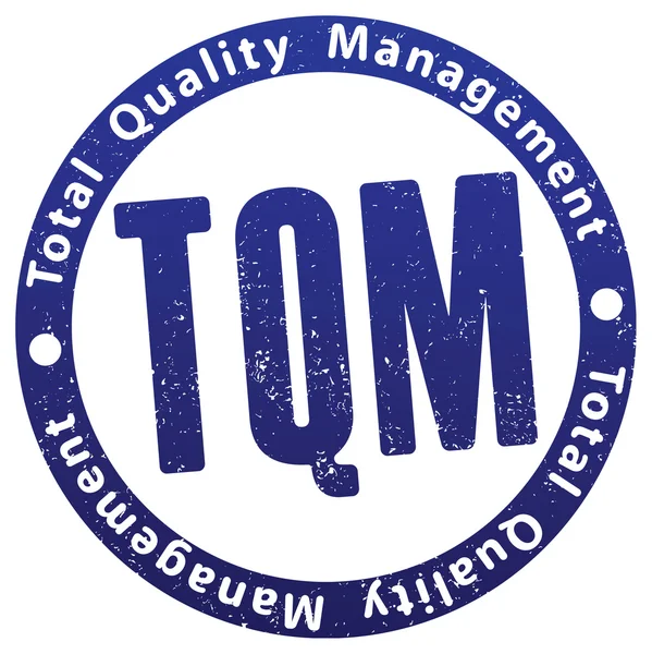 Total quality management rubber stamp. — Stock Vector