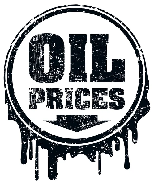 Precios del petróleo diseño grunge — Vector de stock