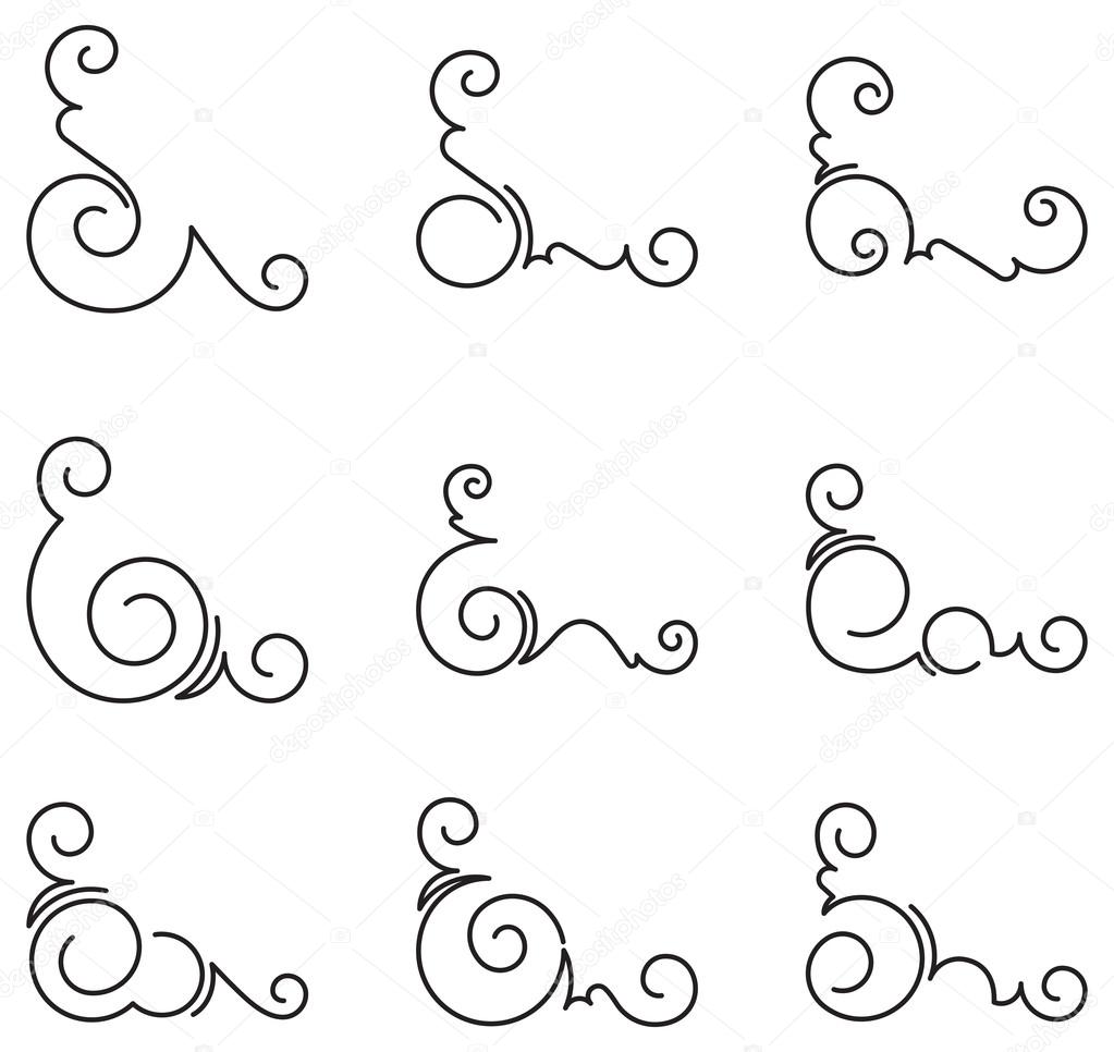 Set of 9 decorative corners.