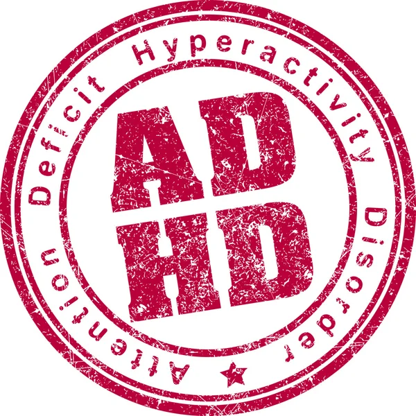 ADHD rubber stamp. — Stock Vector