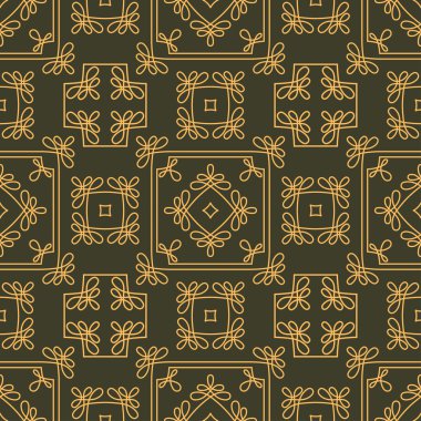 Kaligrafi Dikişsiz desen zengin dekore