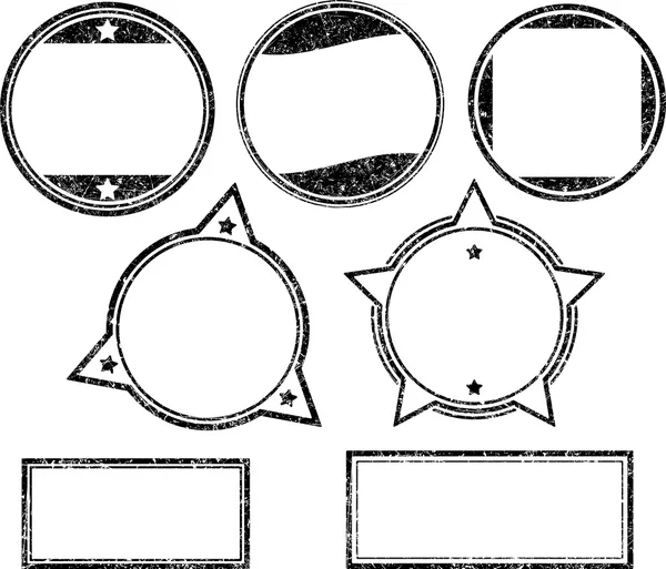 Шаблоны: Резиновые марки гранжа — стоковый вектор