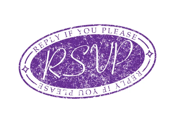 RSVP rubber stamp. — Stock Vector