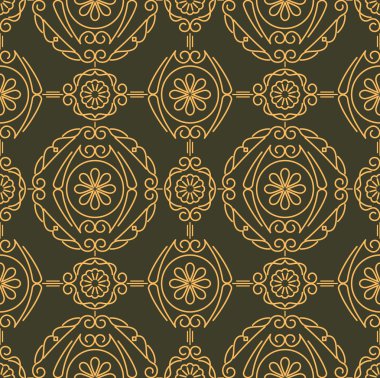 Dikişsiz desen zengin dekore