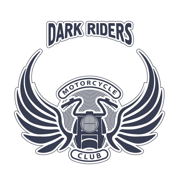 Dark riders club de motos — Vector de stock