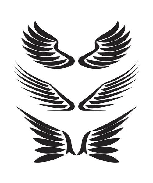 Conjunto de alas tribales . — Vector de stock