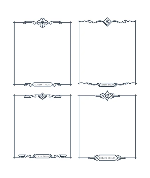 Decorative calligraphic frames — Stock Vector