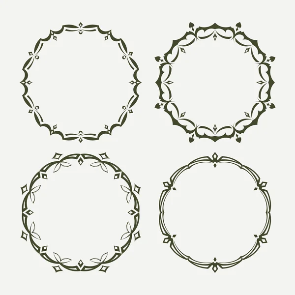 Set of round frames — Stock Vector