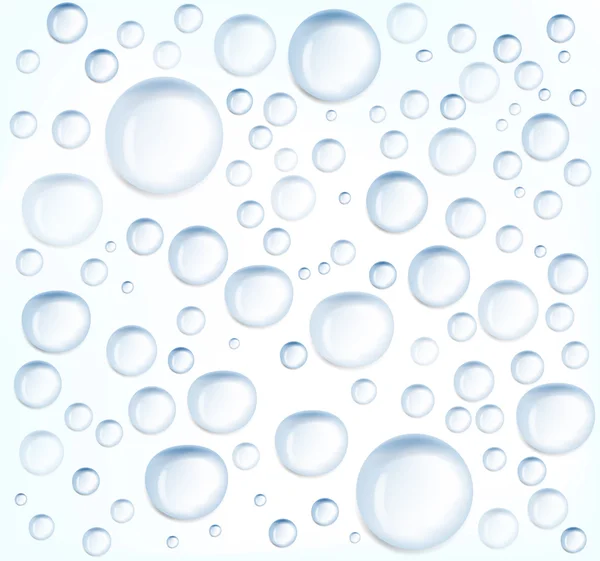 Gotas de agua realistas . — Archivo Imágenes Vectoriales
