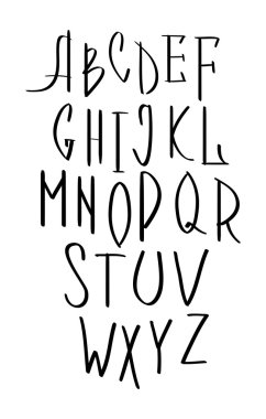 Tipografik serif tarzı el yazısı yazı tipi