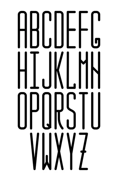 Moderne versmald lettertype. — Stockvector