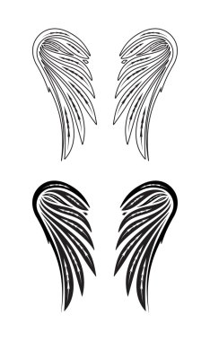 Two pair wings of angel. clipart