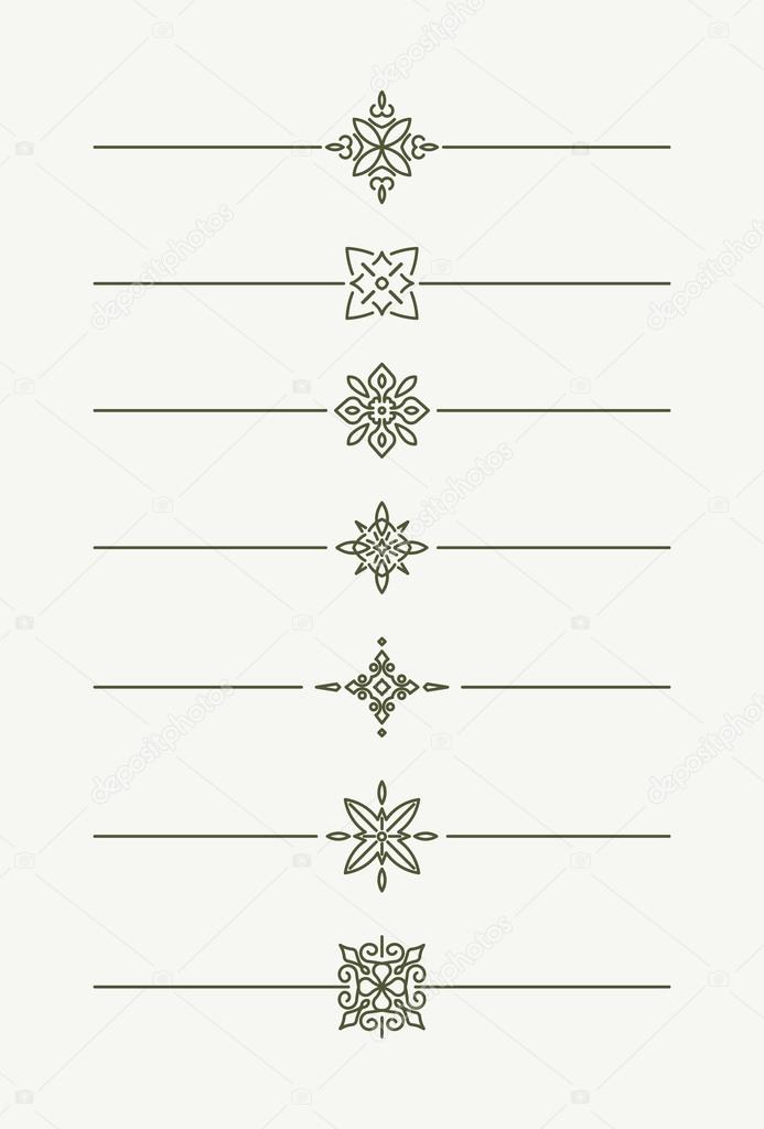 Decorative line style text dividers