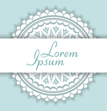 Soyut mandala dantel tasarım