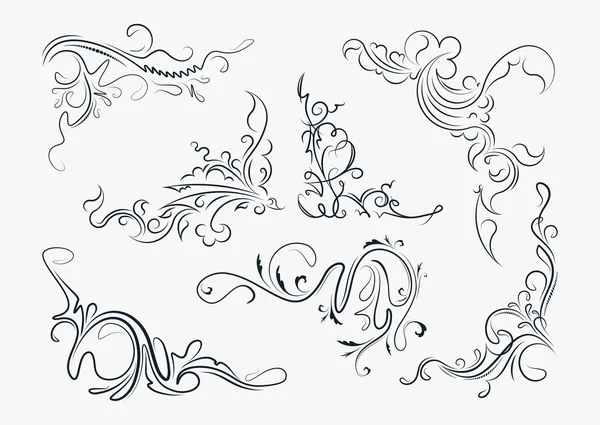 Set stylish decorative elements — Stock Vector