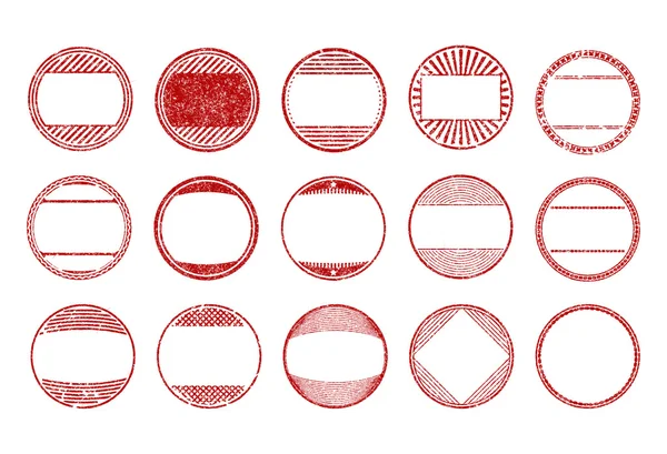 Set of  round, grunge stamps — Stock Vector
