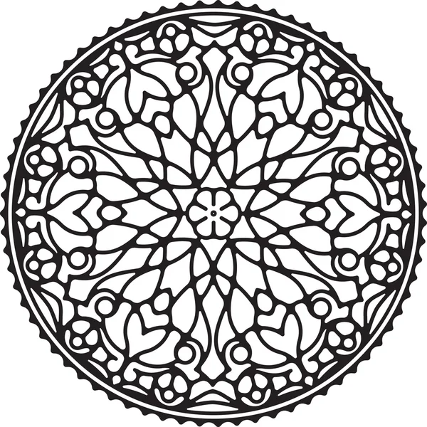 Diseño de encaje redondo abstracto - mandala — Archivo Imágenes Vectoriales