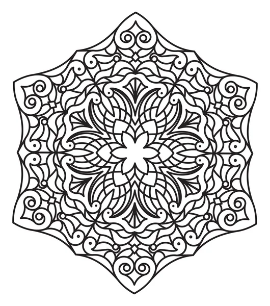 Diseño de encaje redondo abstracto - mandala — Vector de stock