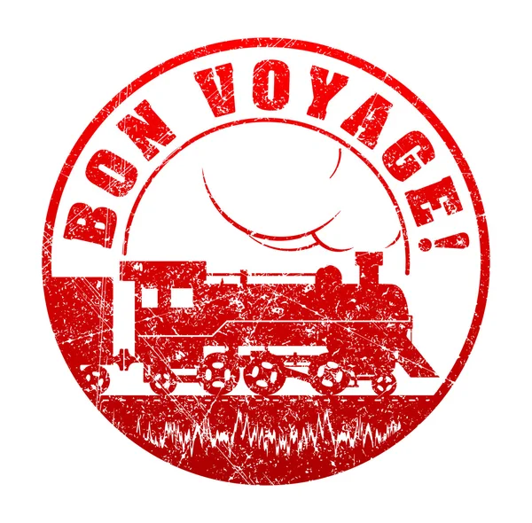 Bon voyage гумова марка — стоковий вектор
