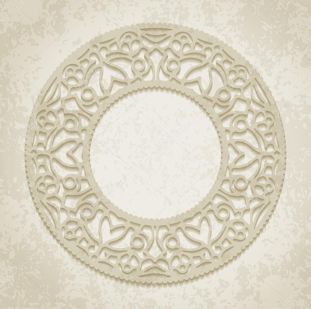 round ornamental geometric doily pattern