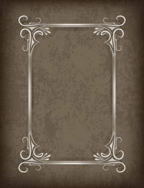 Grunge arka plan üzerinde lüks vintage çerçeve