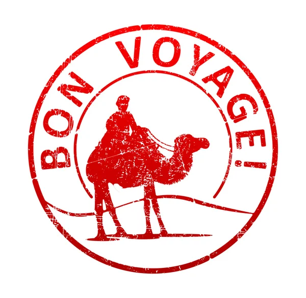 Bon voyage - rubber stempel — Stockvector