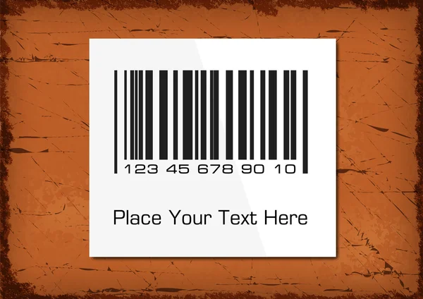 Barcode auf Grunge-Hintergrund. — Stockvektor