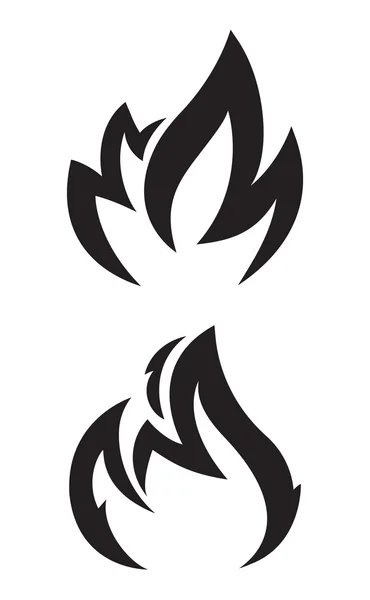 Icônes de feu élégant décoratif . — Image vectorielle