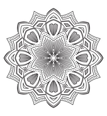 Dantel tasarım mono çizgi stili