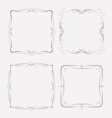 Dekoratif vintage çerçeveler