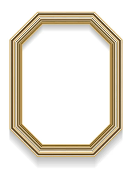 Octagonal frame with shadow — Stock Vector