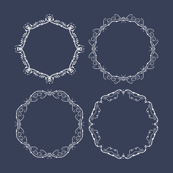 Декоративные круглые рамки
