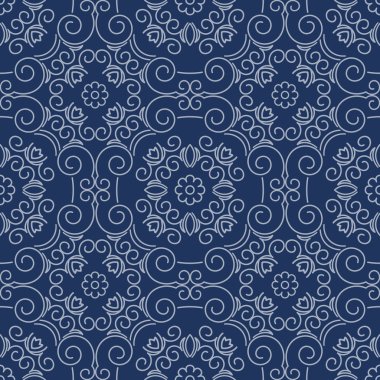 Kaligrafi Dikişsiz desen zengin dekore