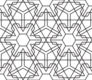 Dikişsiz vintage geometrik desen