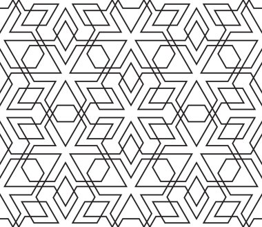 Dikişsiz vintage geometrik desen