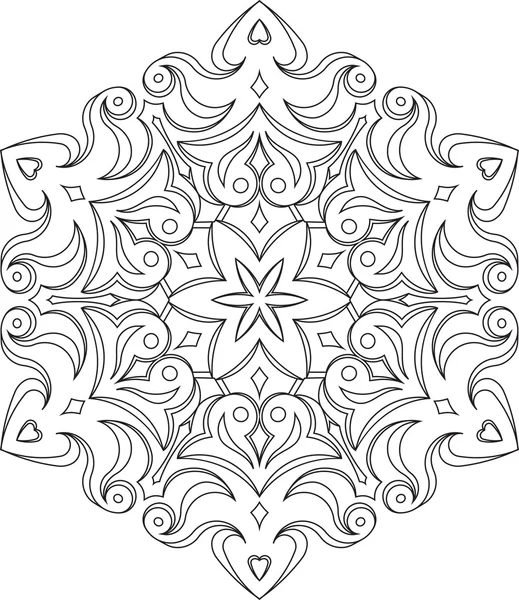 Decorativo redondo encaje mandala diseño — Vector de stock