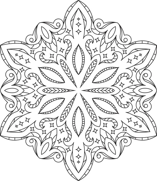 Dentelle ronde décorative mandala design — Image vectorielle