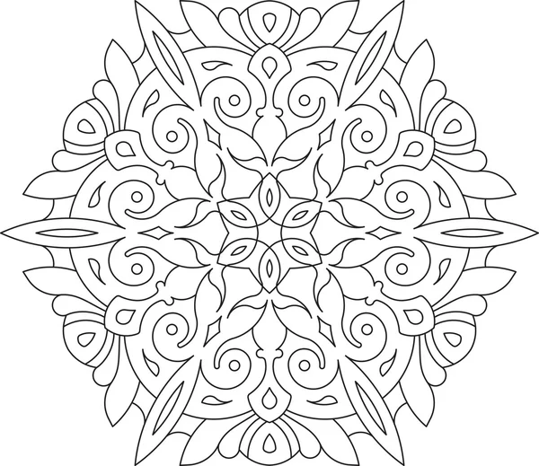 Lace mandala flower element — Stock Vector