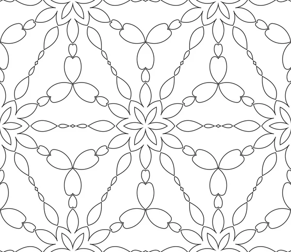豊富な書道のシームレスなパターンの装飾 — ストックベクタ
