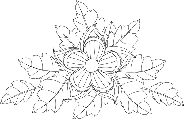 Doodle stijl bloem — Stockvector